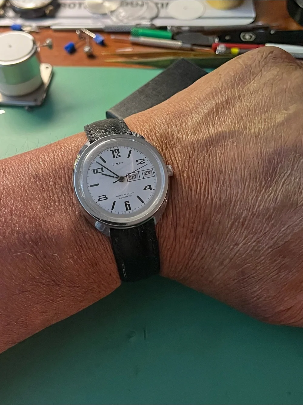 Vintage 1976 Timex Viscount Automatic Day-Date Men's Watch (Ref. 48851 03376)